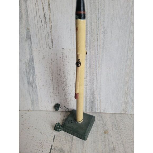 Unique wooden snowman pencil figure heart home decor Xmas - Picture 4 of 7